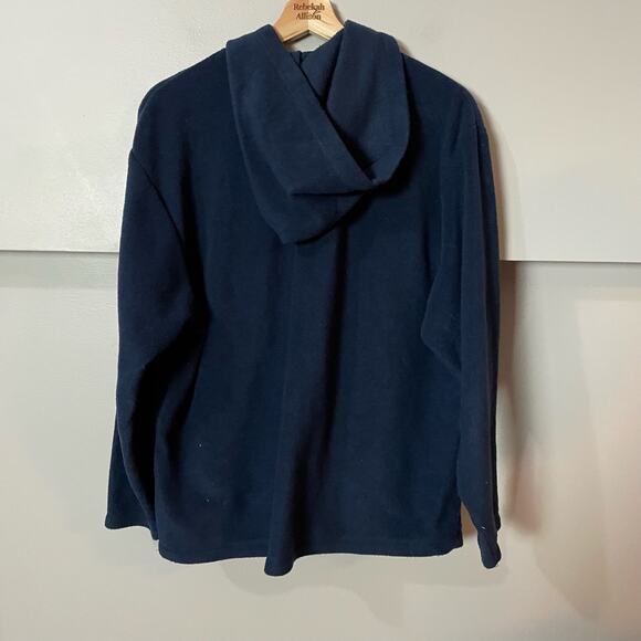 Disney VTG Mickey Mouse Fleece Zip Navy Hood Pullover Y2K Sweatshirt SZ Med EUC - Picture 7 of 7